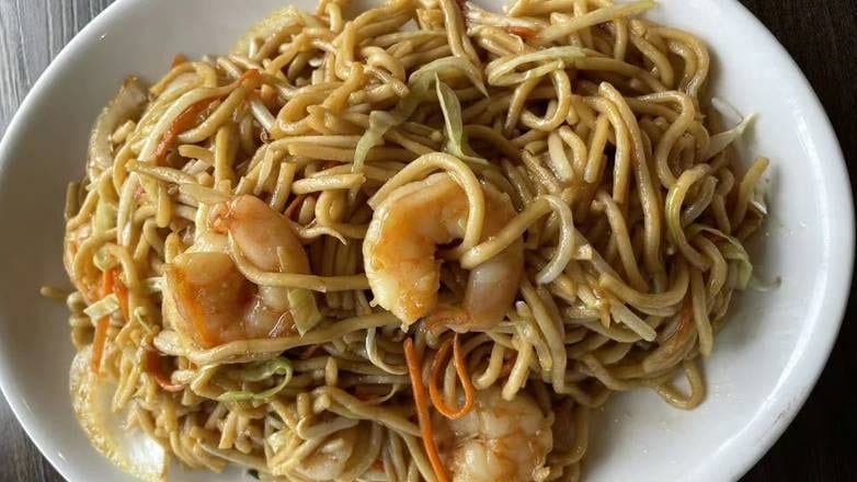 H12. 虾炒面 Shrimp Lo Mein.