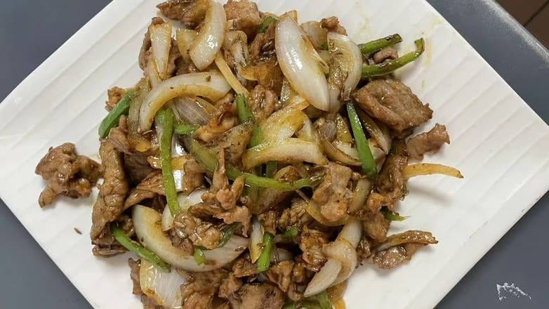 E6. 孜然牛肉 Cumin Beef.