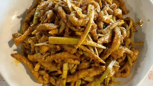 川式小笋炒肉 Szechuan Style Pork & Bamboo Stir-Fry.