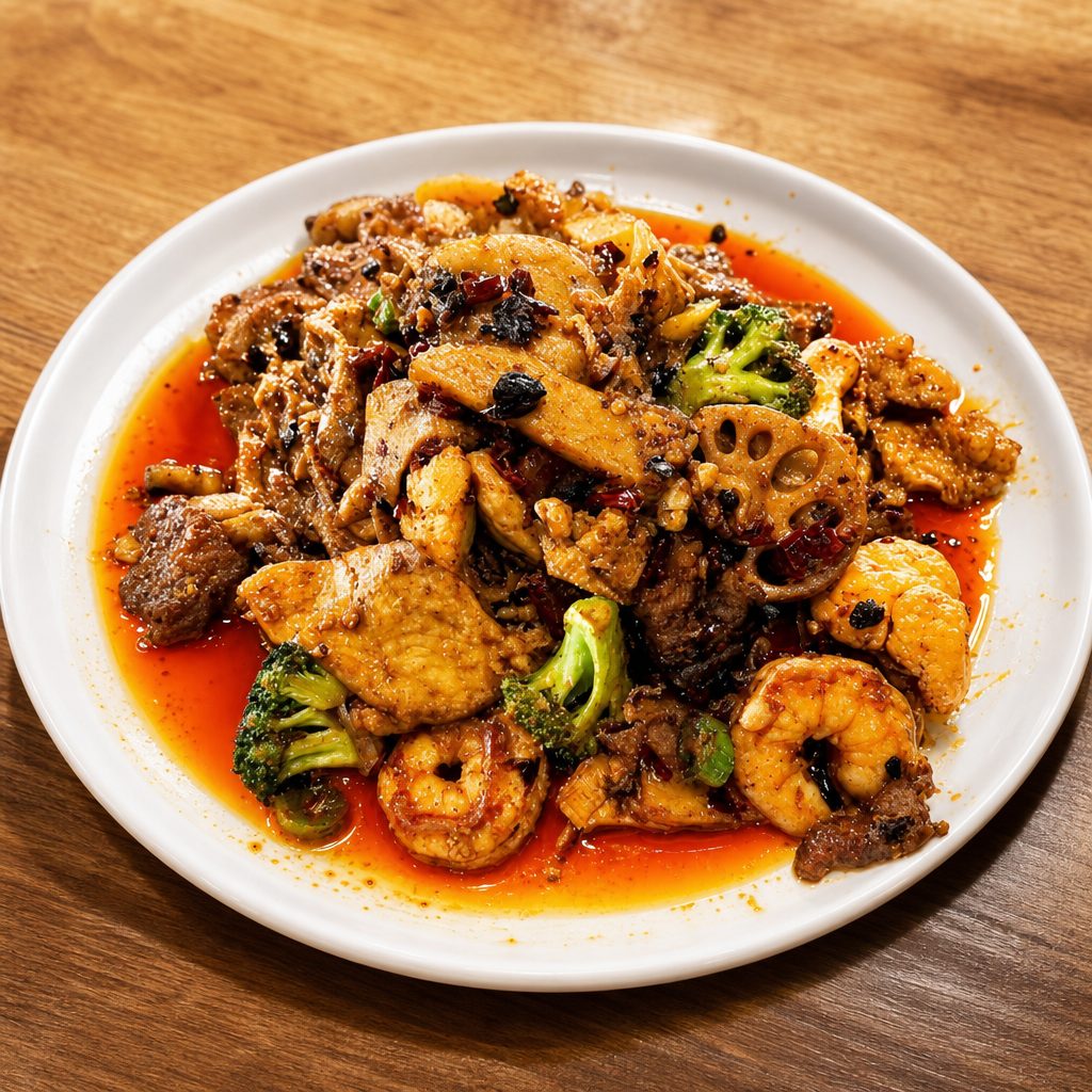 麻辣香锅 Mala Stir-fry Pot.