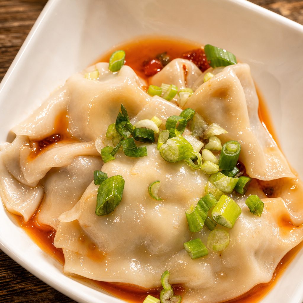 红油抄手 Spicy Pork Wonton.