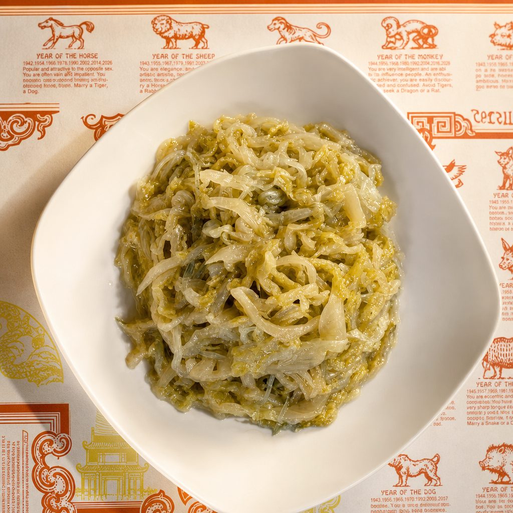 G22. 酸菜炒粉条 Sauteed Sauerkraut & Noodles.