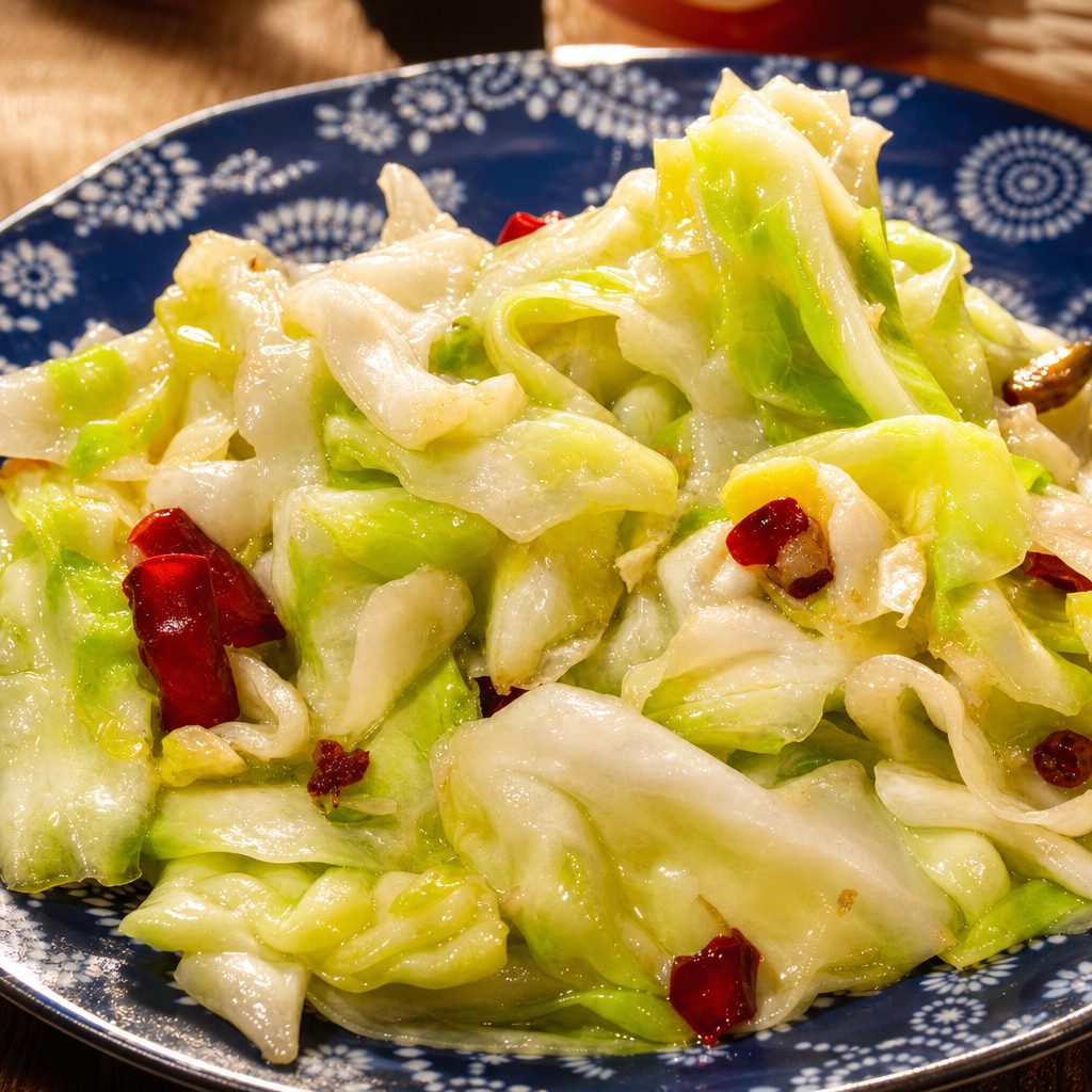 G12. 炝炒包心菜 Sauteed Fried Cabbage.