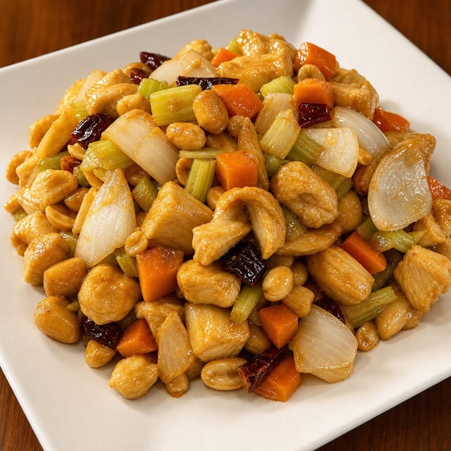 宫保鸡丁 Kung-Pao Diced Chicken.