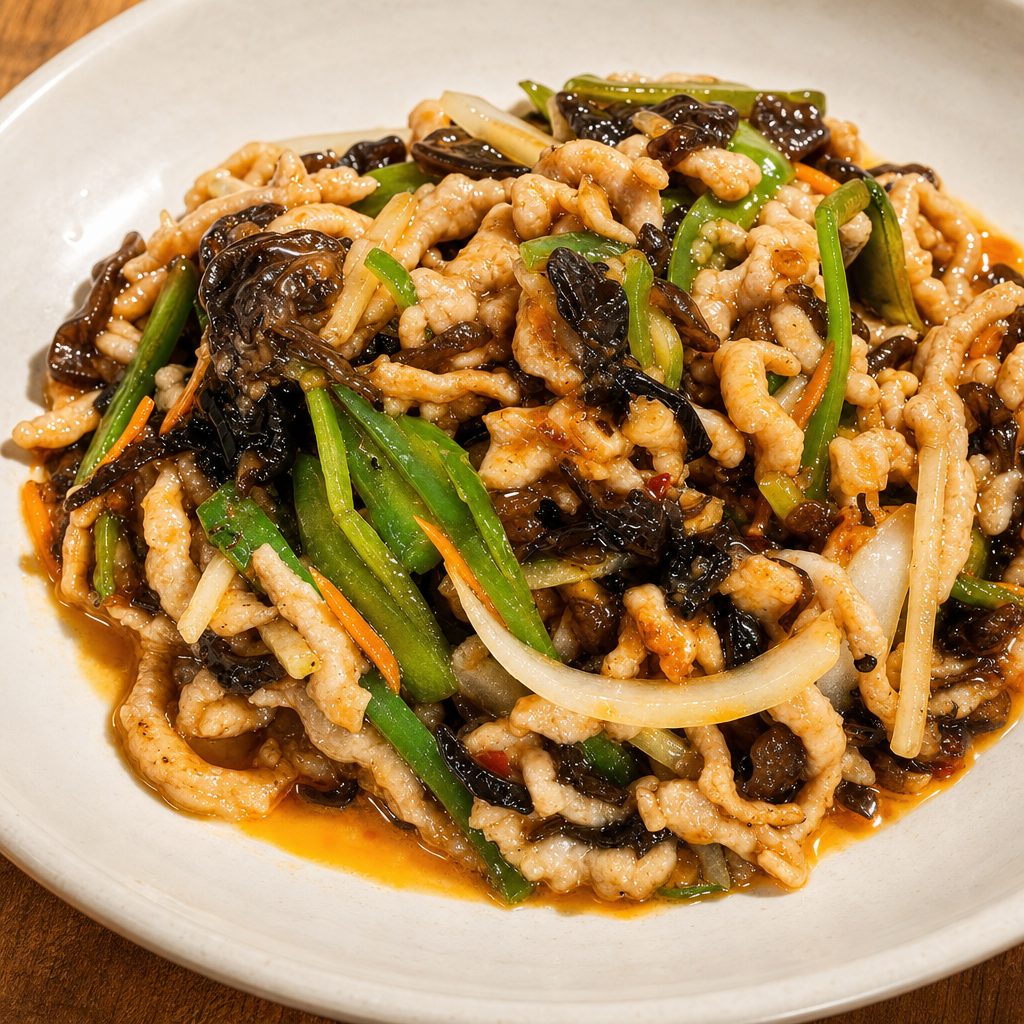 E16. 鱼香肉丝 Yu Xiang Pork.