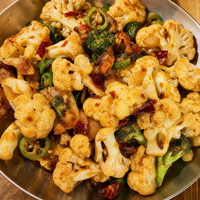 B3. 干锅菜花 Grilled Cauliflower Pot.