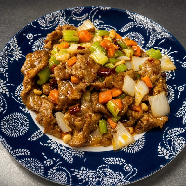 宫保牛 Kung-Pao Beef.