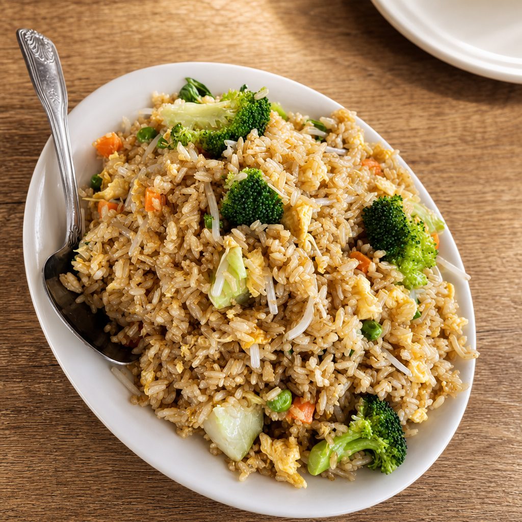 (午) 素菜炒饭 Vegetable Fried Rice.