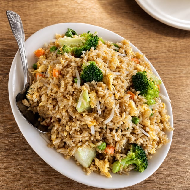 (午) 素菜炒饭 Vegetable Fried Rice.