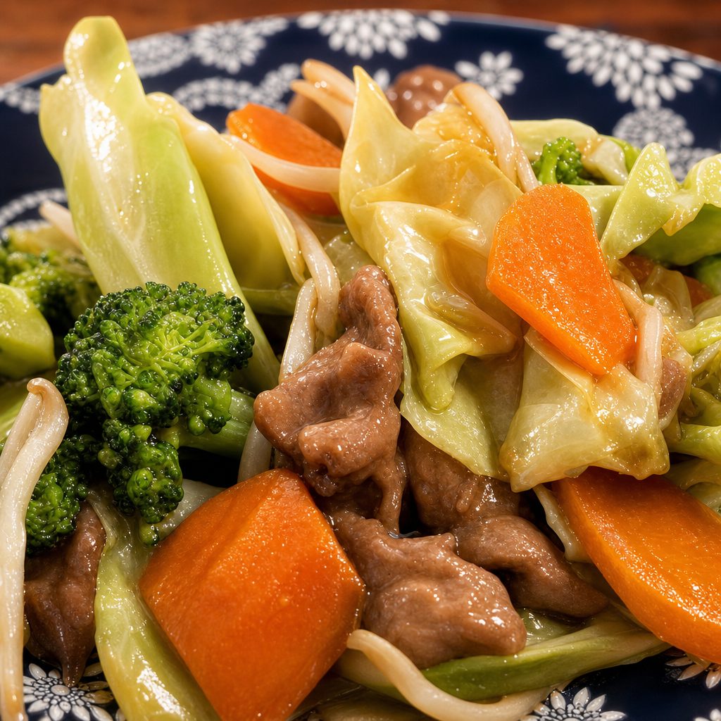 杂菜牛 Beef Mixed Vegetables.