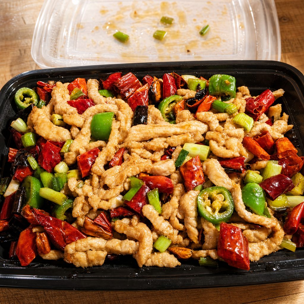 湖南小炒猪肉 Hunan Style Stir-Fry Pork.