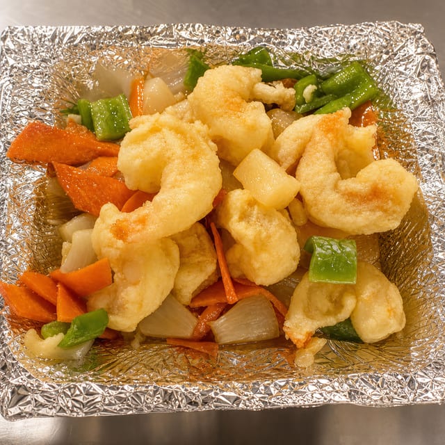 甜酸虾 Sweet Sour Shrimp.
