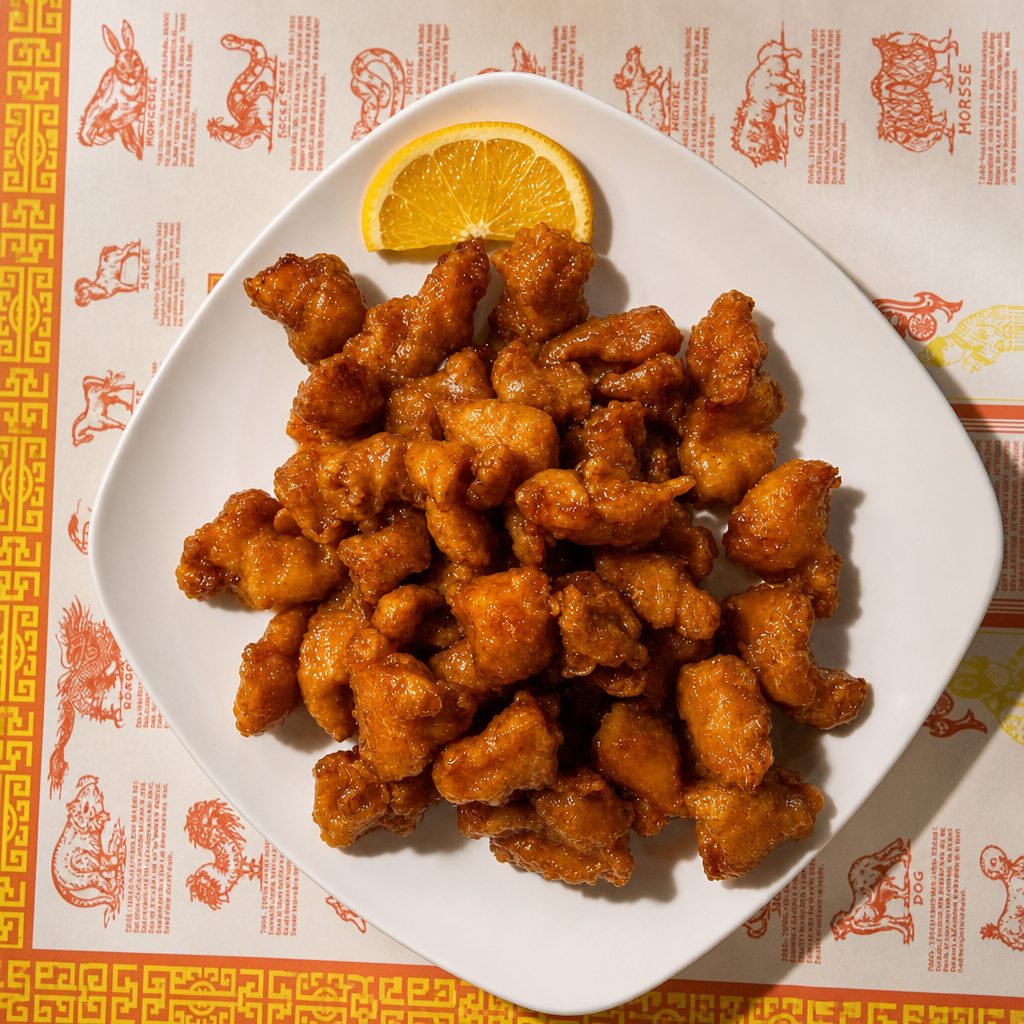 . (午) 陈皮鸡 Orange Chicken.