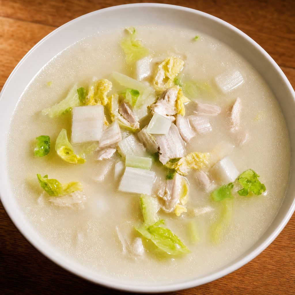 D10. 五花肉大白菜冻豆腐 Napa, Frozen Tofu & Pork Stew Hodgepodge.