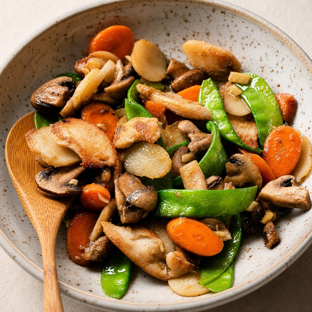 Moo Goo Gai Pan 蘑菇鸡片.