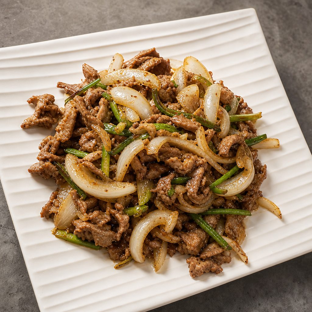 E6. 孜然牛肉 Cumin Beef.