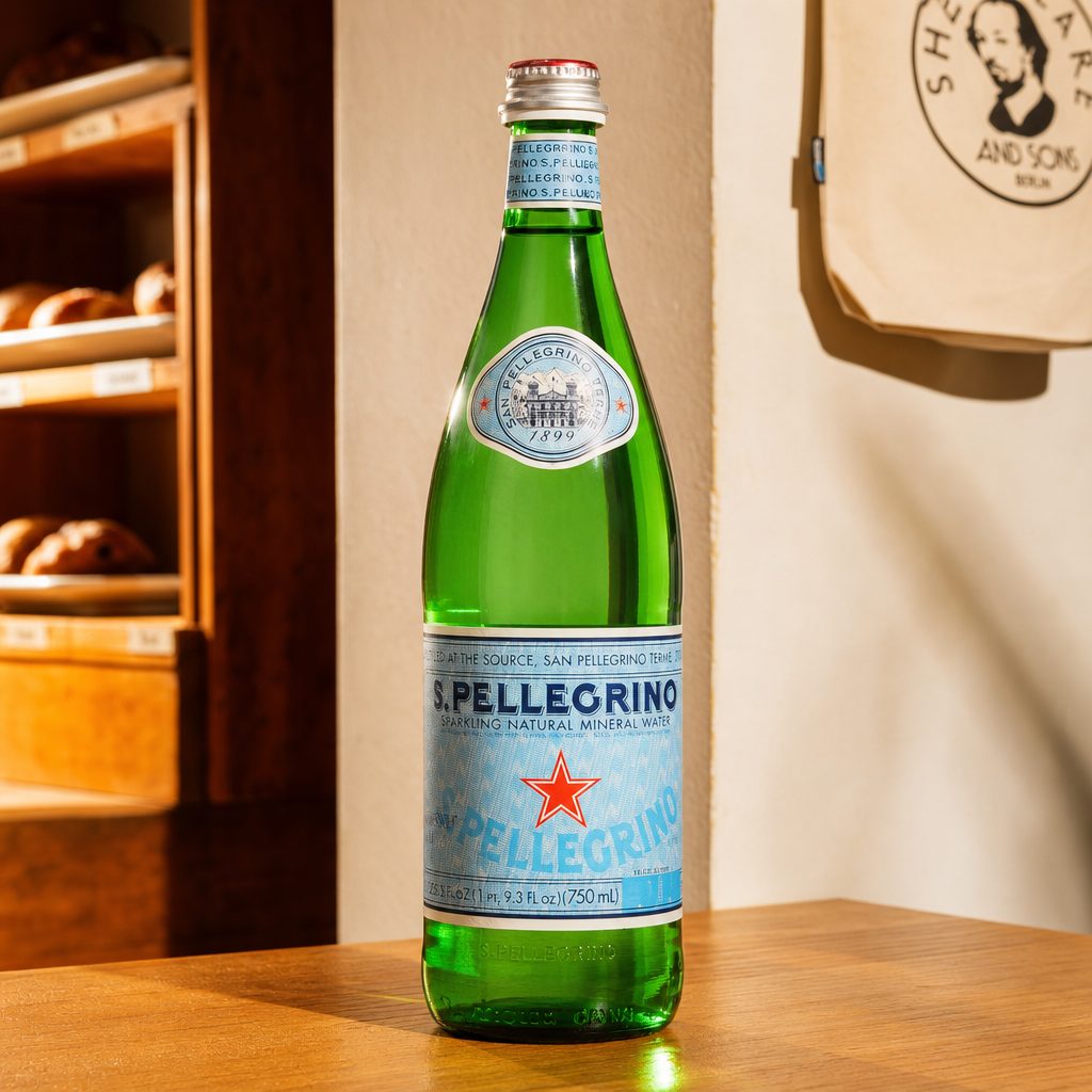 S. Pellegrino Sparkling Natural Mineral Water 圣培露/聖沛黎洛天然氣泡水 750ml.