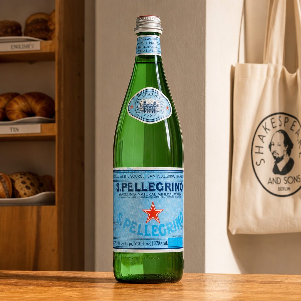 S. Pellegrino Sparkling Natural Mineral Water 圣培露/聖沛黎洛天然氣泡水 750ml.