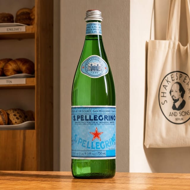 S. Pellegrino Sparkling Natural Mineral Water 圣培露/聖沛黎洛天然氣泡水 750ml.