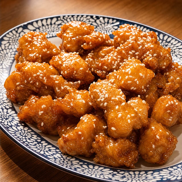 芝麻鸡 Sesame Chicken.
