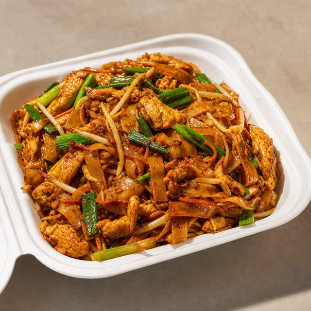 H16. 干炒鸡河 Chicken Chow Fun (Rice Noodle).