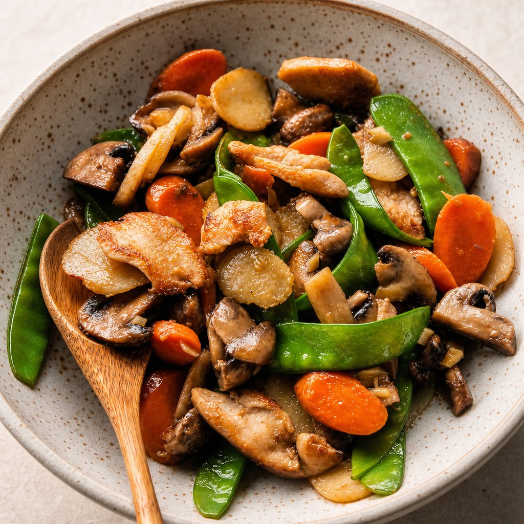 Moo Goo Gai Pan 蘑菇鸡片.