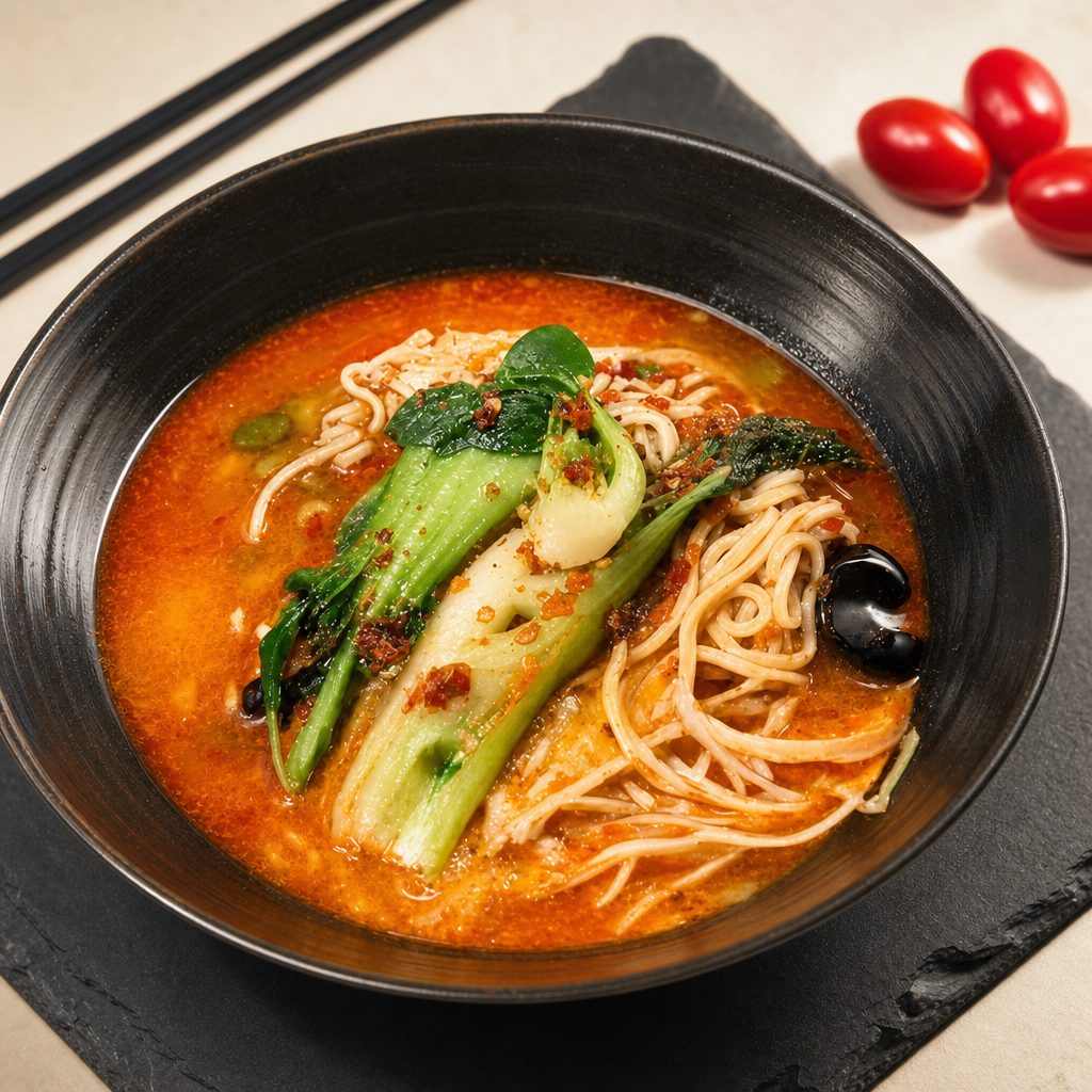 H2. 麻辣蔬菜面 Spicy Vegetable Noodle.
