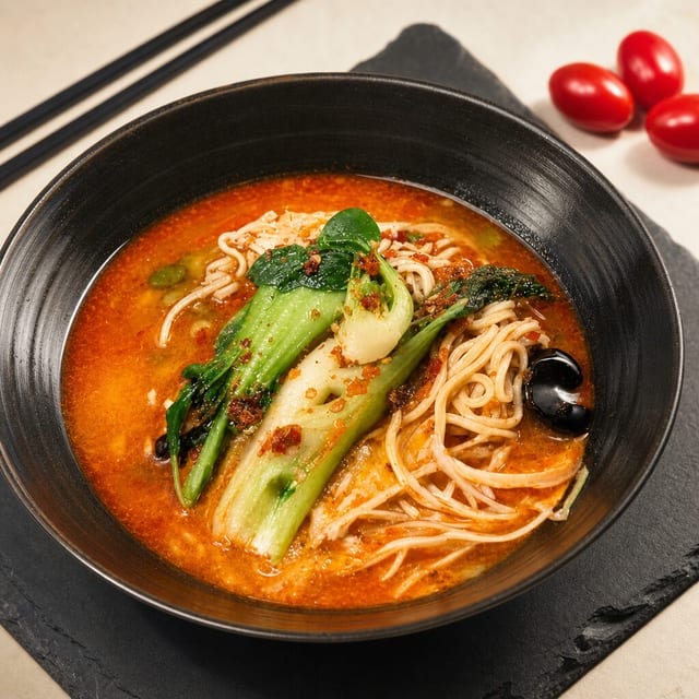 H2. 麻辣蔬菜面 Spicy Vegetable Noodle.