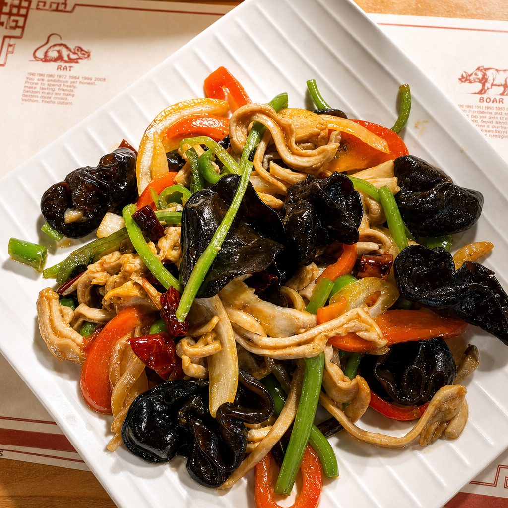 B27. 火爆肚丝 Fire Wok Pork Stomach.