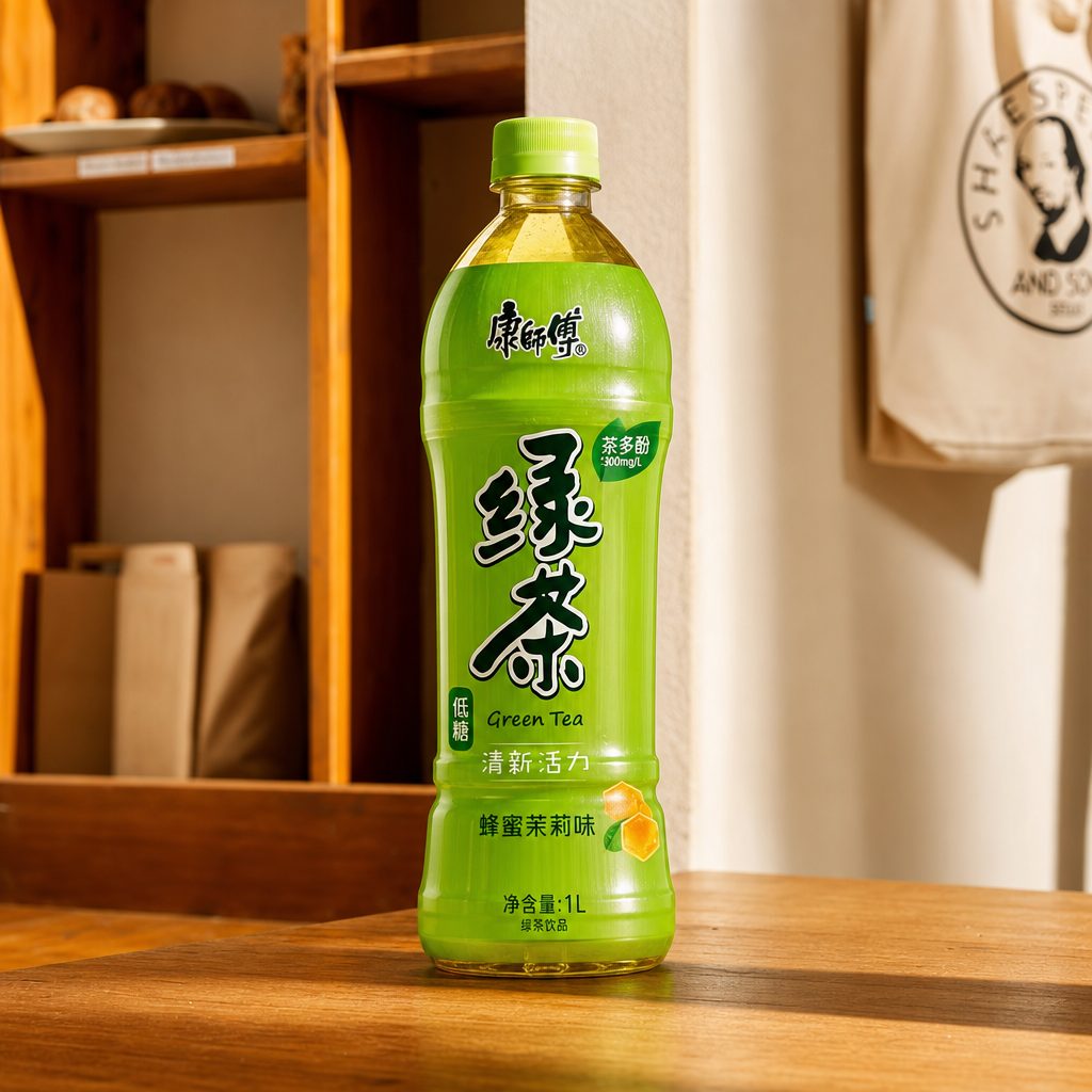 Master Kong Honey Green Tea 康師傅蜂蜜綠茶.