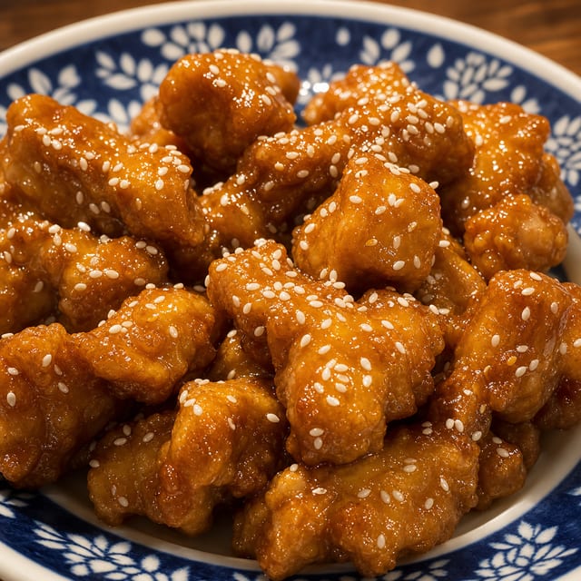 芝麻鸡 Sesame Chicken.