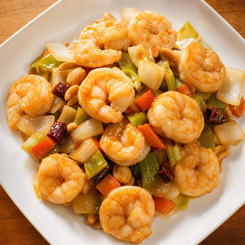 宫保虾仁 Kung Pao Shrimp.