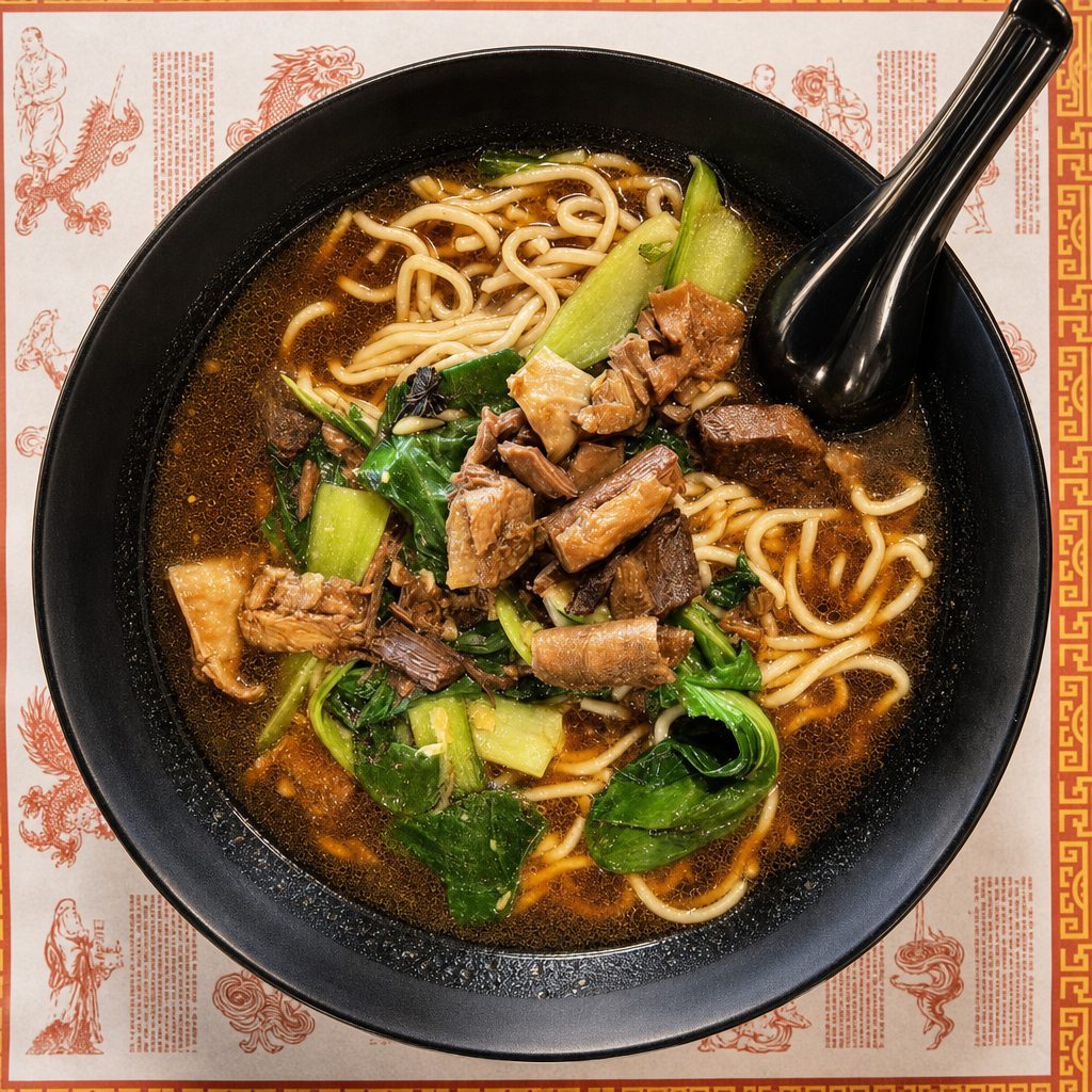H4. 红烧牛肉面 Traditional Beef Noodle.