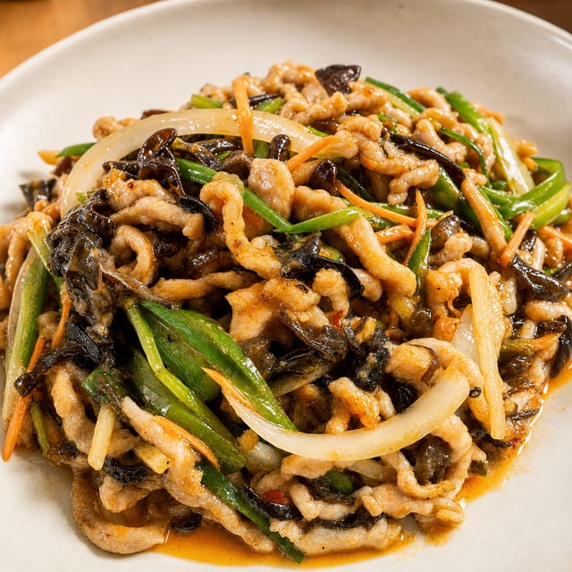 E16. 鱼香肉丝 Yu Xiang Pork.