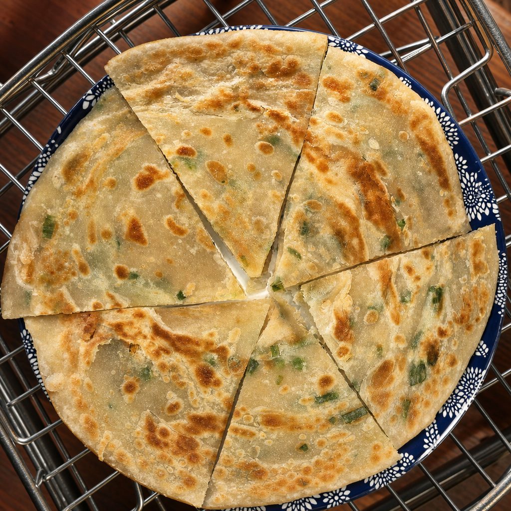 M2. 葱油饼 Green Onion Pan Cake.