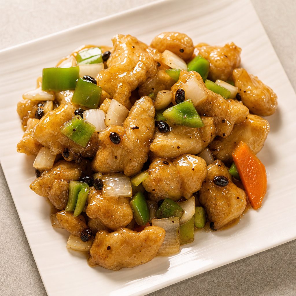 豆豉鱼片 Black Bean Fish Fillet.