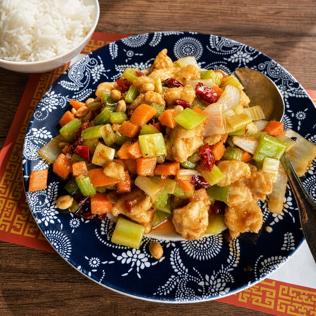 (午) 宫保鸡 Kung Pao Chicken.