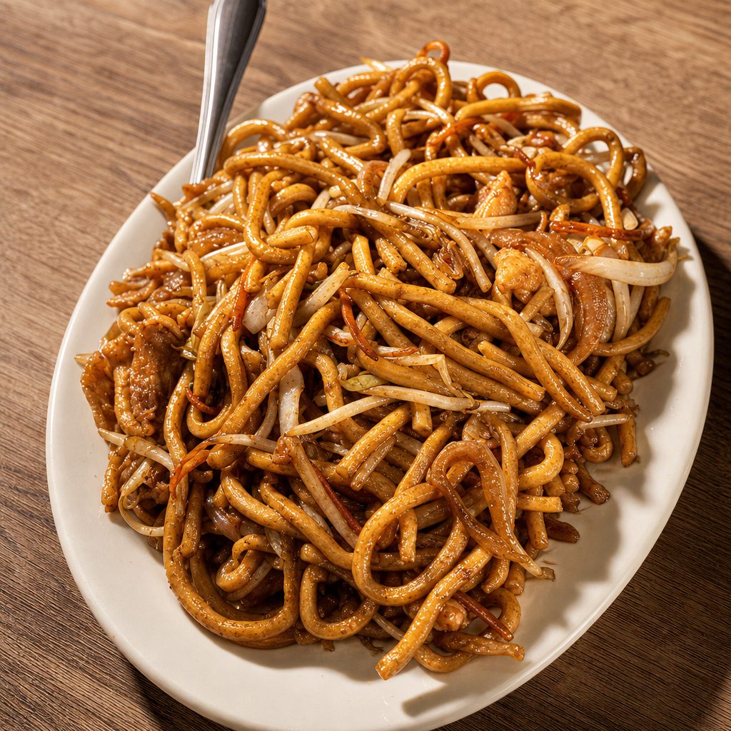 H11. 鸡肉炒面 Chicken Lo Mein.