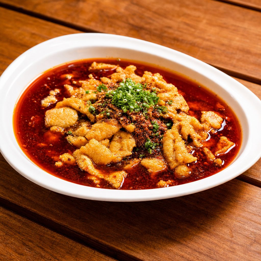 B11. 水煮鱼片 Water-Boiled Fish.