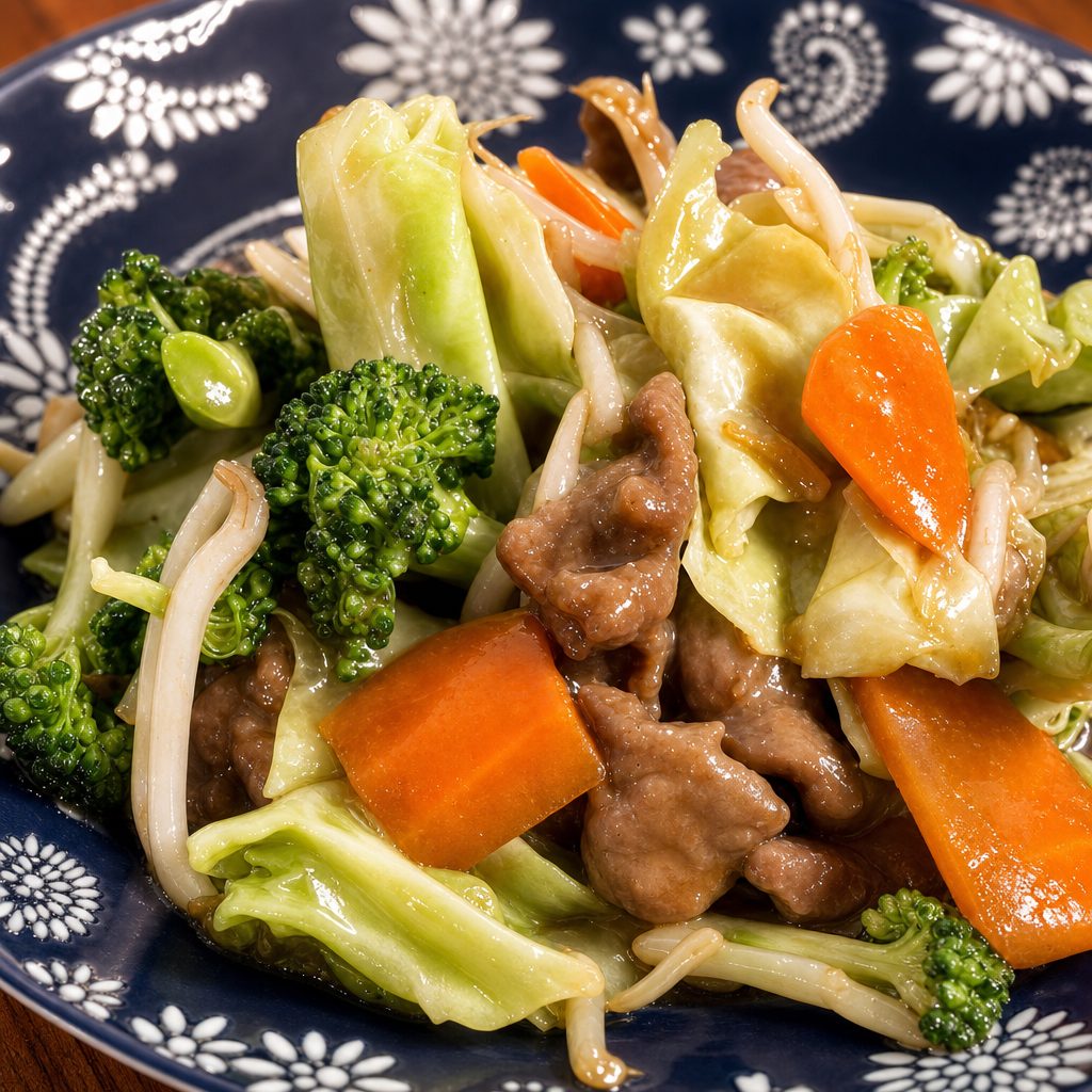 杂菜牛 Beef Mixed Vegetables.